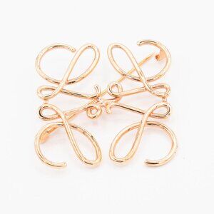 Loewe Anagram Brooch Rose Gold